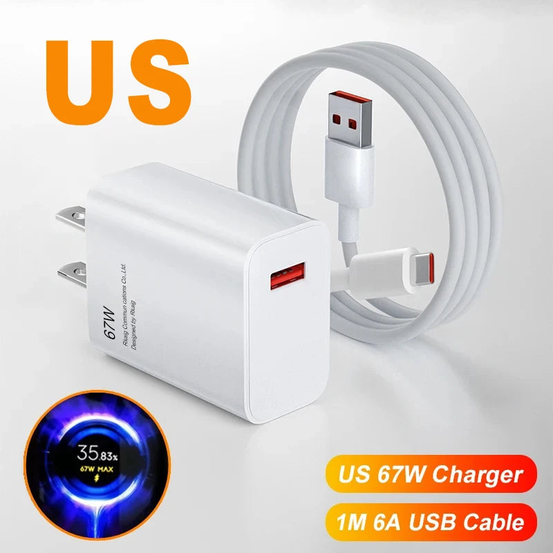67W USB-C Super Fast Charger with Cable