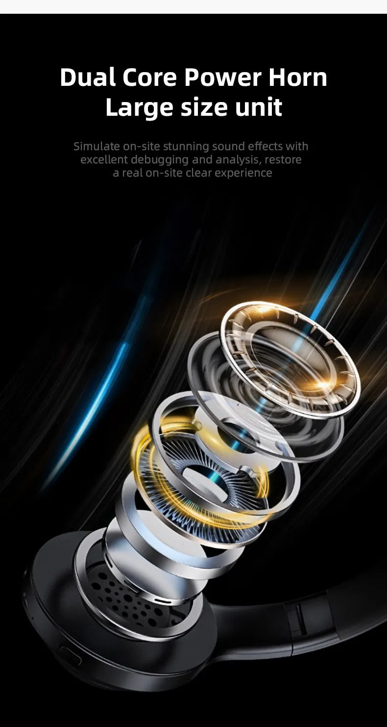 P47 Wireless Bluetooth 5.0 Headphones - Foldable Sports Gaming Headset