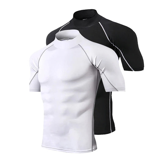 Men's Performance Compression Shirt - Quick Dry Long Sleeve Athletic Top