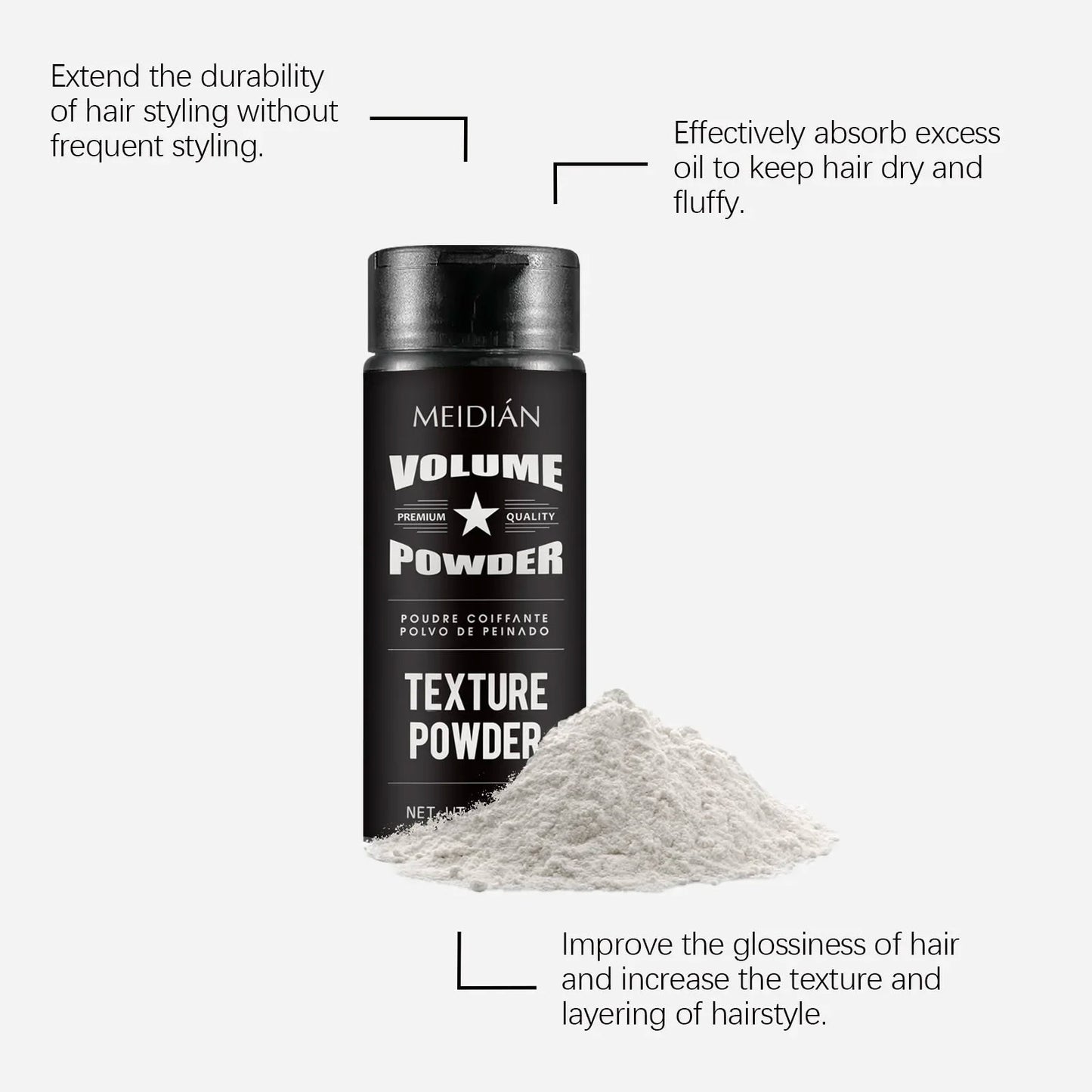 Volumizing Hair Styling Powder - Long-Lasting Hold & Oil Control