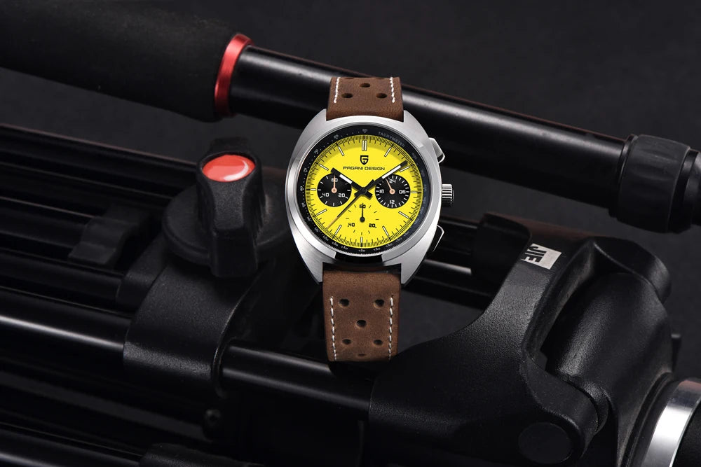 Luxury Chronograph Watch - Sapphire Crystal Quartz Timepiece