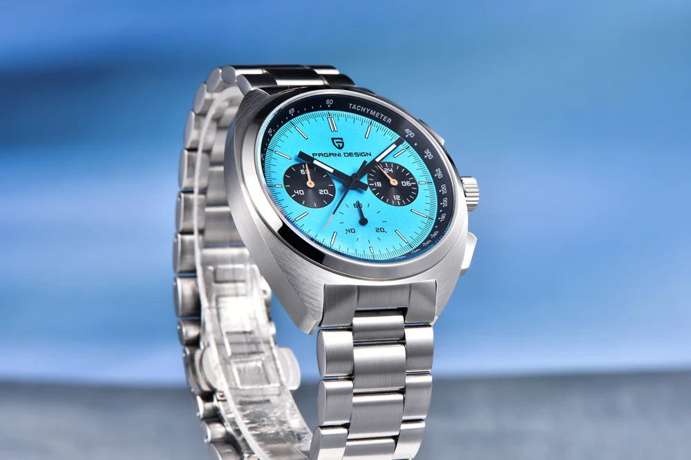 Luxury Chronograph Watch - Sapphire Crystal Quartz Timepiece