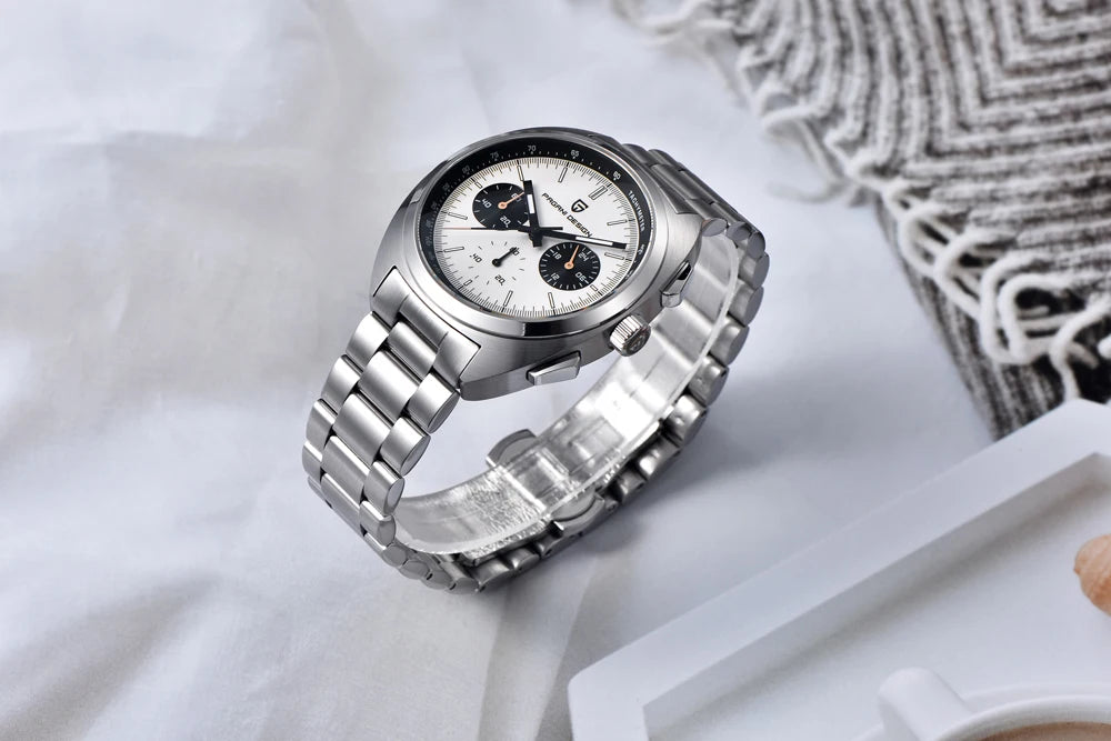 Luxury Chronograph Watch - Sapphire Crystal Quartz Timepiece