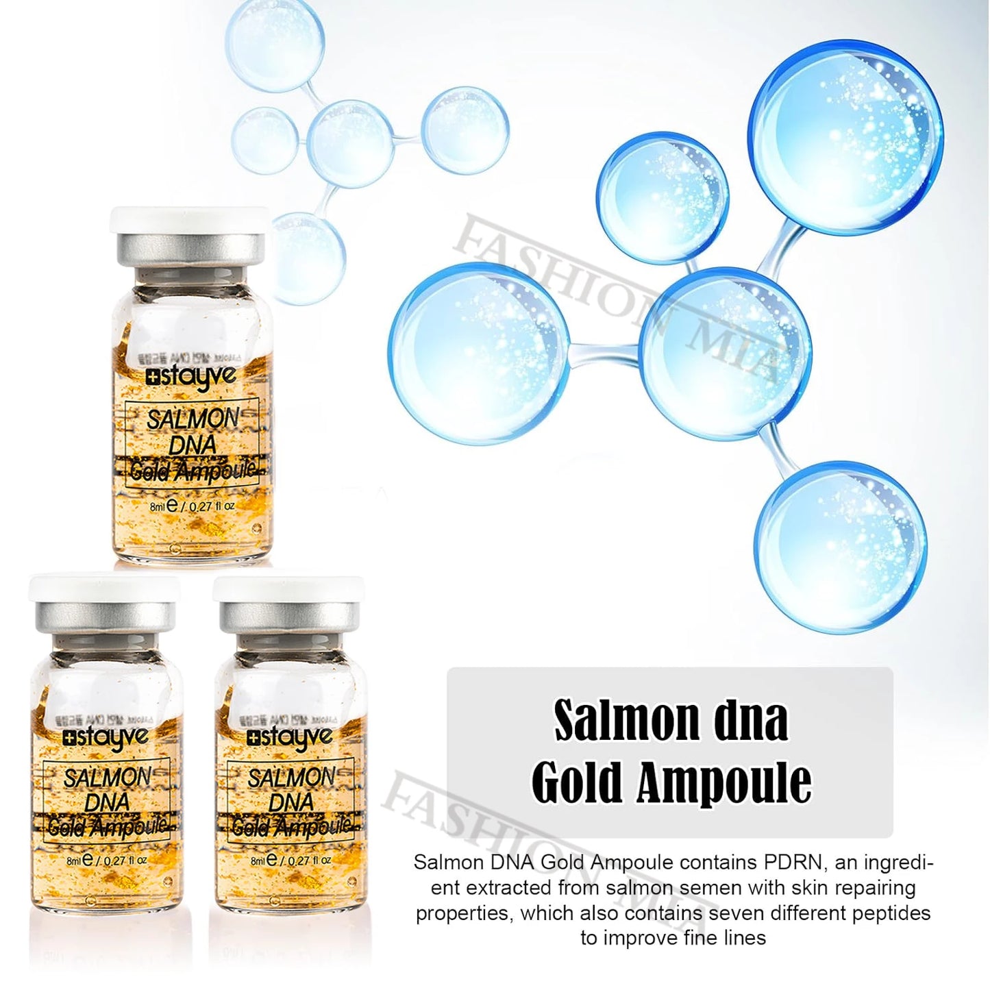 Salmon DNA Gold Ampoule Serum - Brightening & Anti-Aging Face Serum