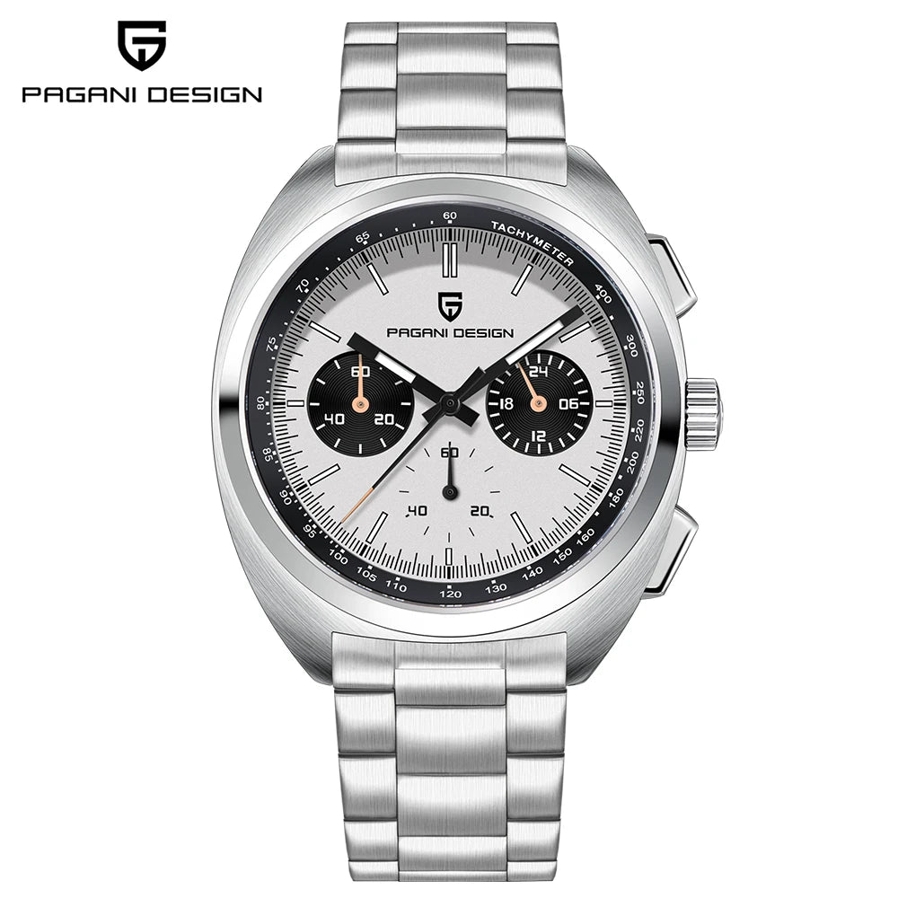 Luxury Chronograph Watch - Sapphire Crystal Quartz Timepiece