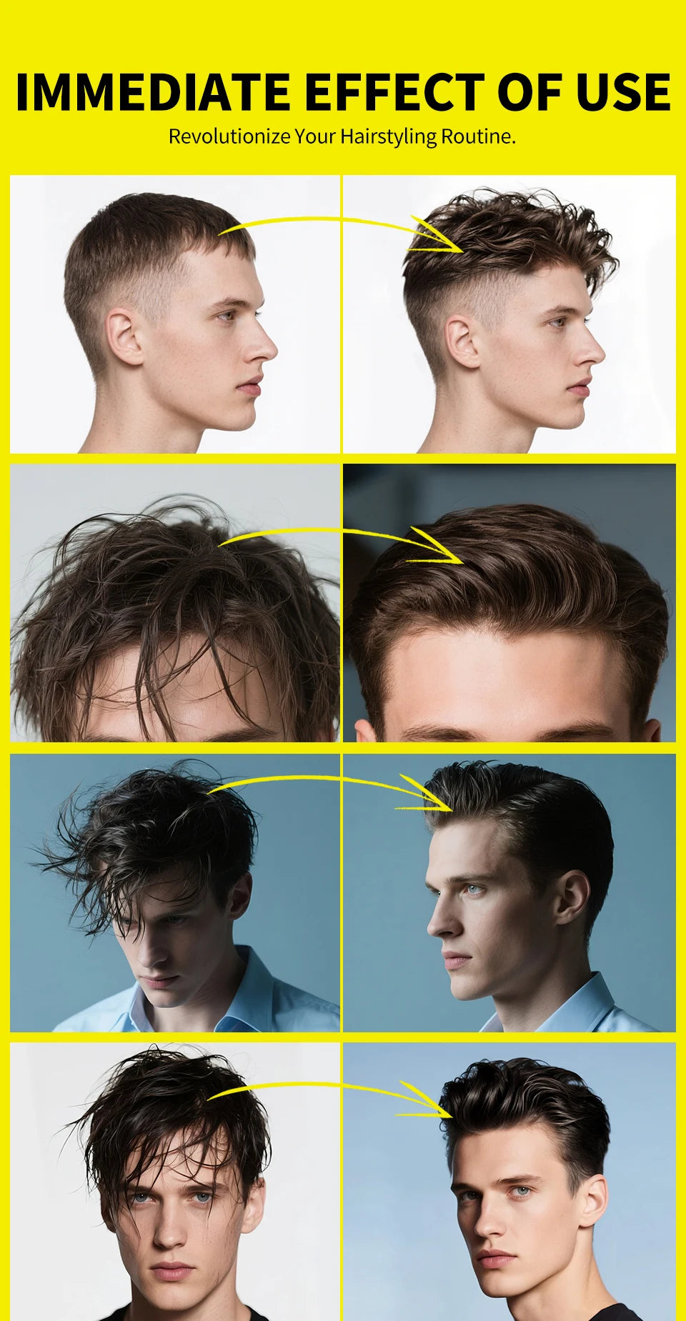 Professional Hair Clay - Strong Hold Styling Wax for Men