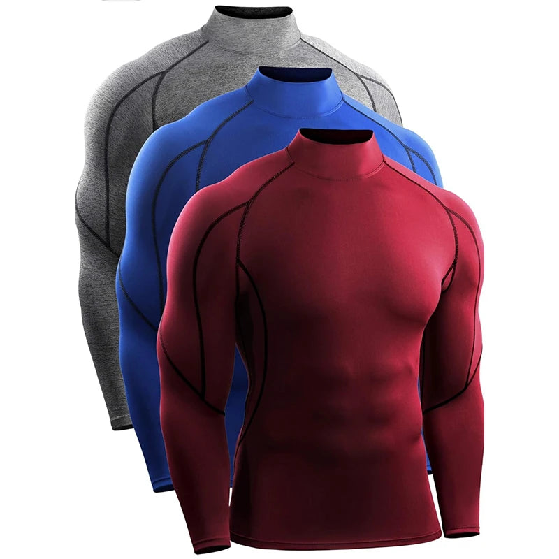 Men's Long Sleeve Compression Shirt - Athletic Training Top