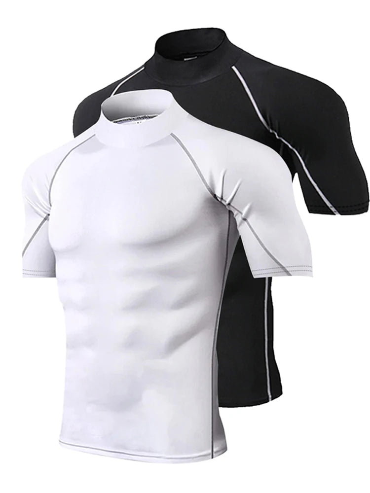 Men's Performance Compression Shirt - Quick Dry Long Sleeve Athletic Top