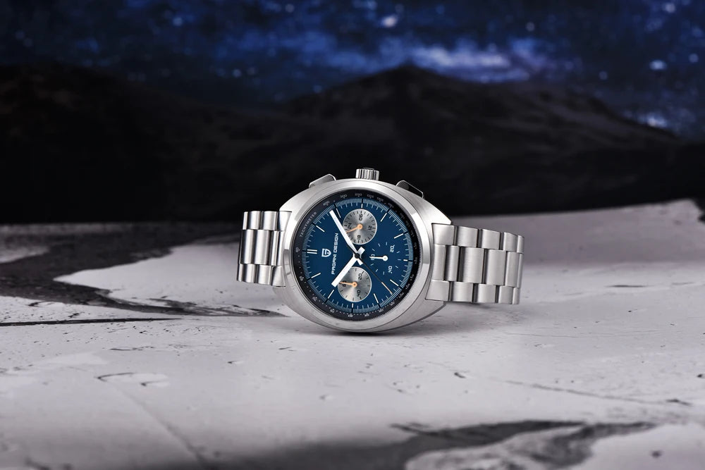 Luxury Chronograph Watch - Sapphire Crystal Quartz Timepiece