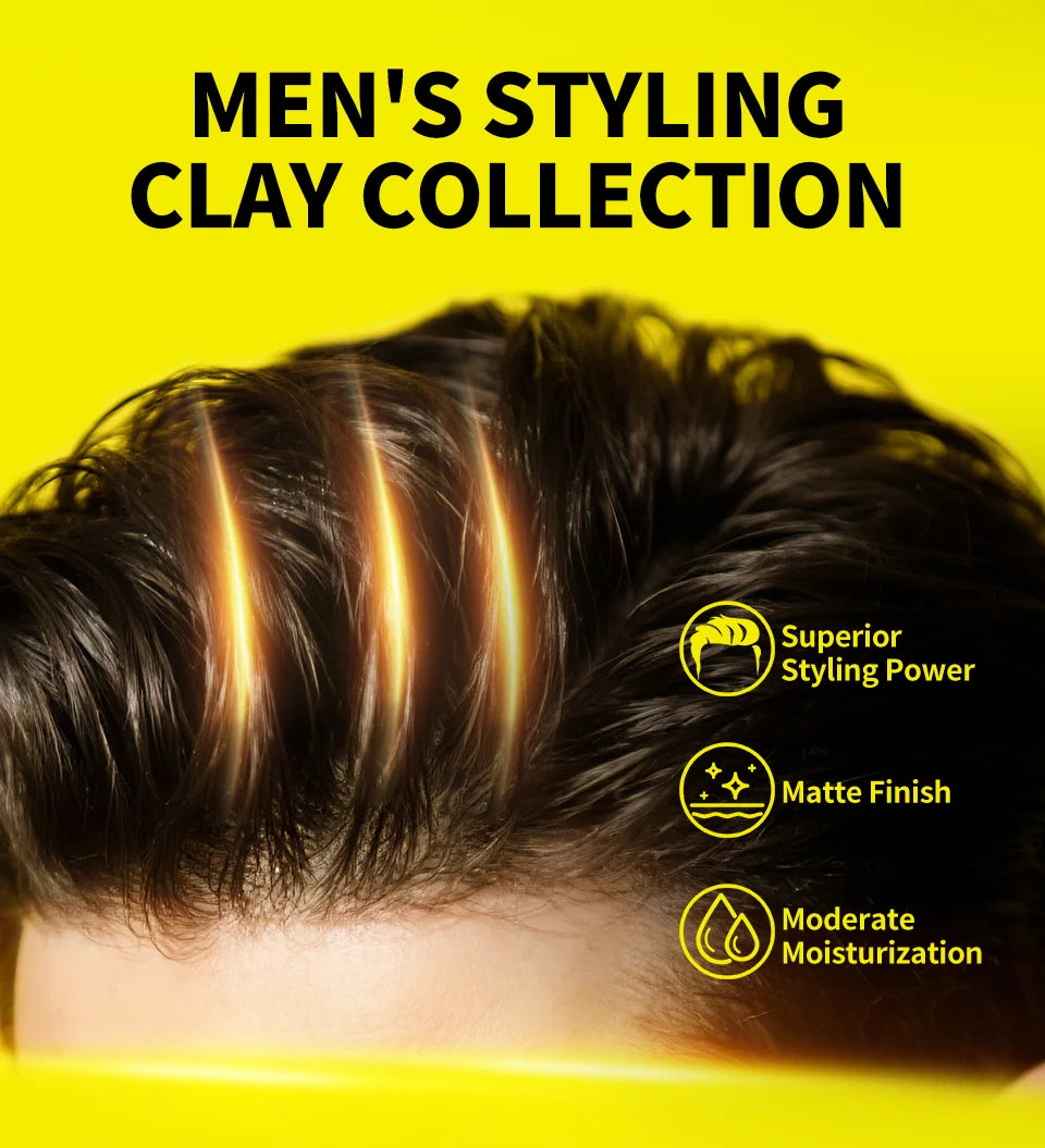 Professional Hair Clay - Strong Hold Styling Wax for Men