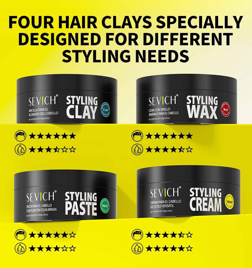 Professional Hair Clay - Strong Hold Styling Wax for Men