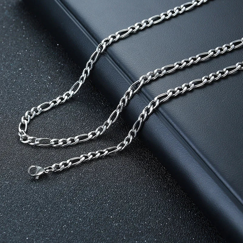 3D Vertical Bar Layered Necklace - Stainless Steel Geometric Pendant