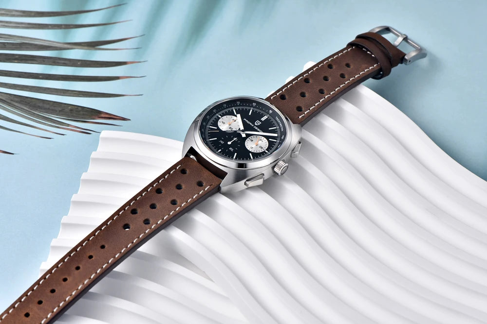 Luxury Chronograph Watch - Sapphire Crystal Quartz Timepiece