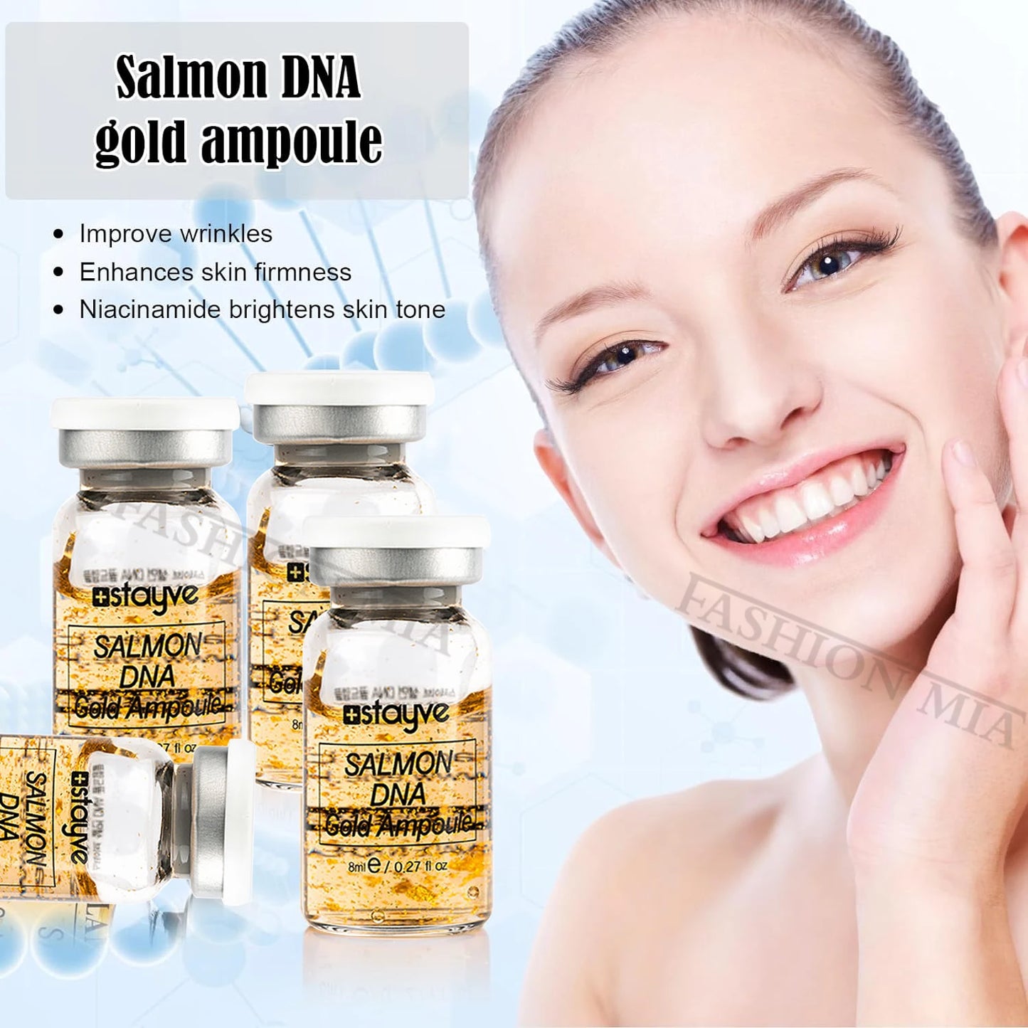 Salmon DNA Gold Ampoule Serum - Brightening & Anti-Aging Face Serum