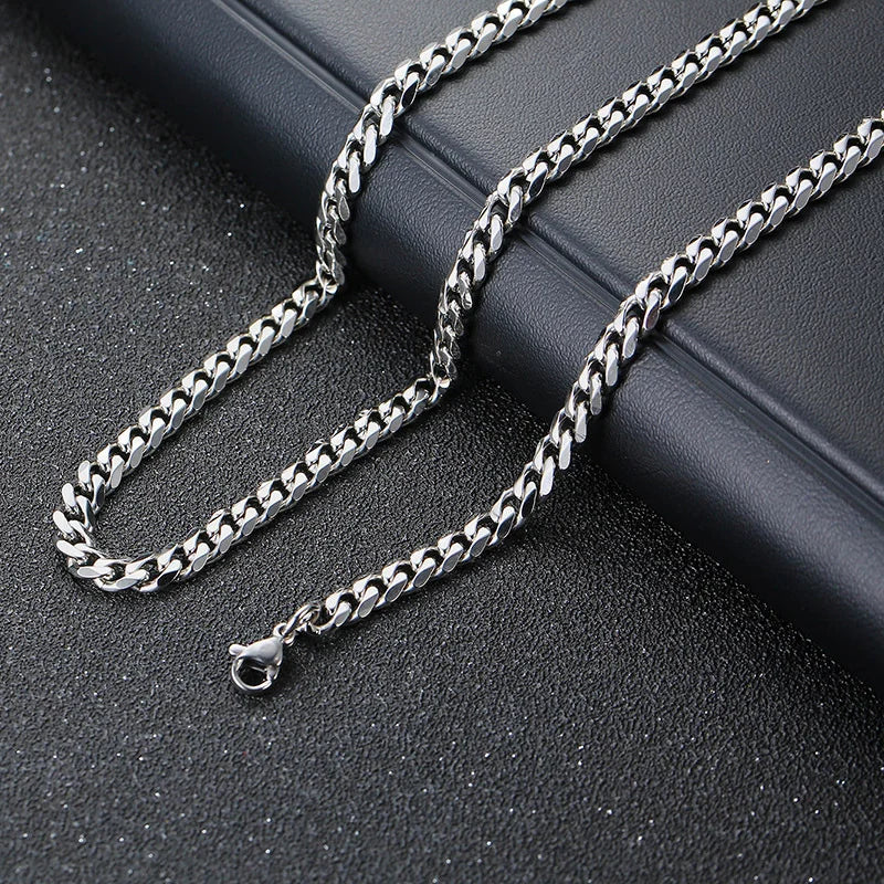 3D Vertical Bar Layered Necklace - Stainless Steel Geometric Pendant
