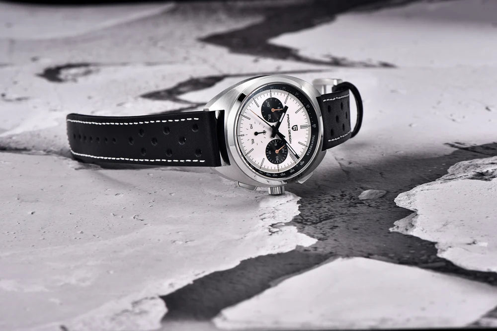 Luxury Chronograph Watch - Sapphire Crystal Quartz Timepiece