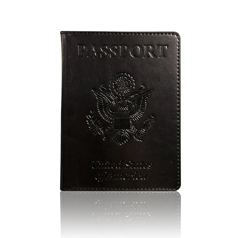 RFID Blocking Passport Holder - Premium Leather Travel Wallet
