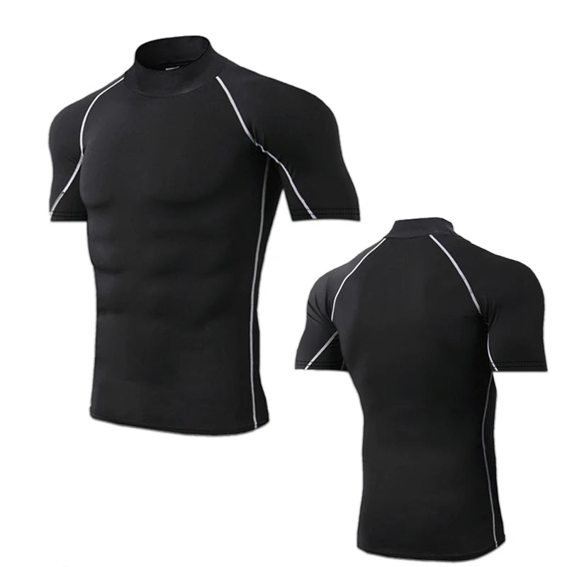 Men's Performance Compression Shirt - Quick Dry Long Sleeve Athletic Top