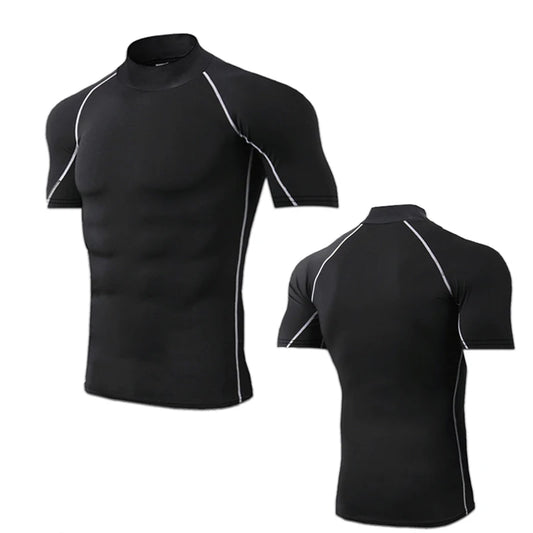 Men's Performance Compression Shirt - Quick Dry Long Sleeve Athletic Top