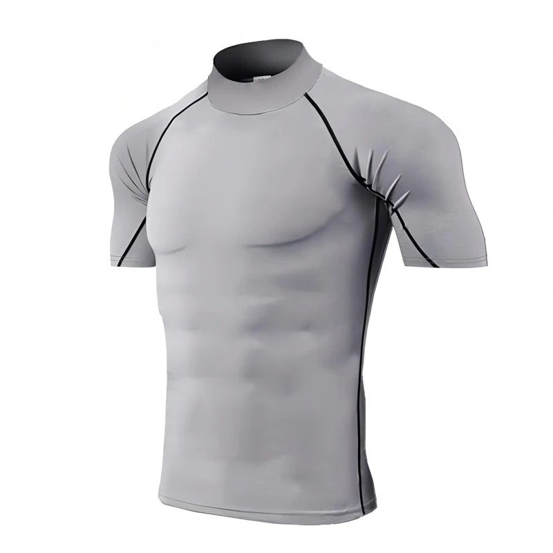 Men's Performance Compression Shirt - Quick Dry Long Sleeve Athletic Top