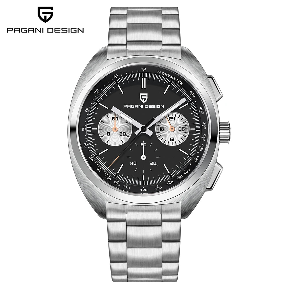 Luxury Chronograph Watch - Sapphire Crystal Quartz Timepiece