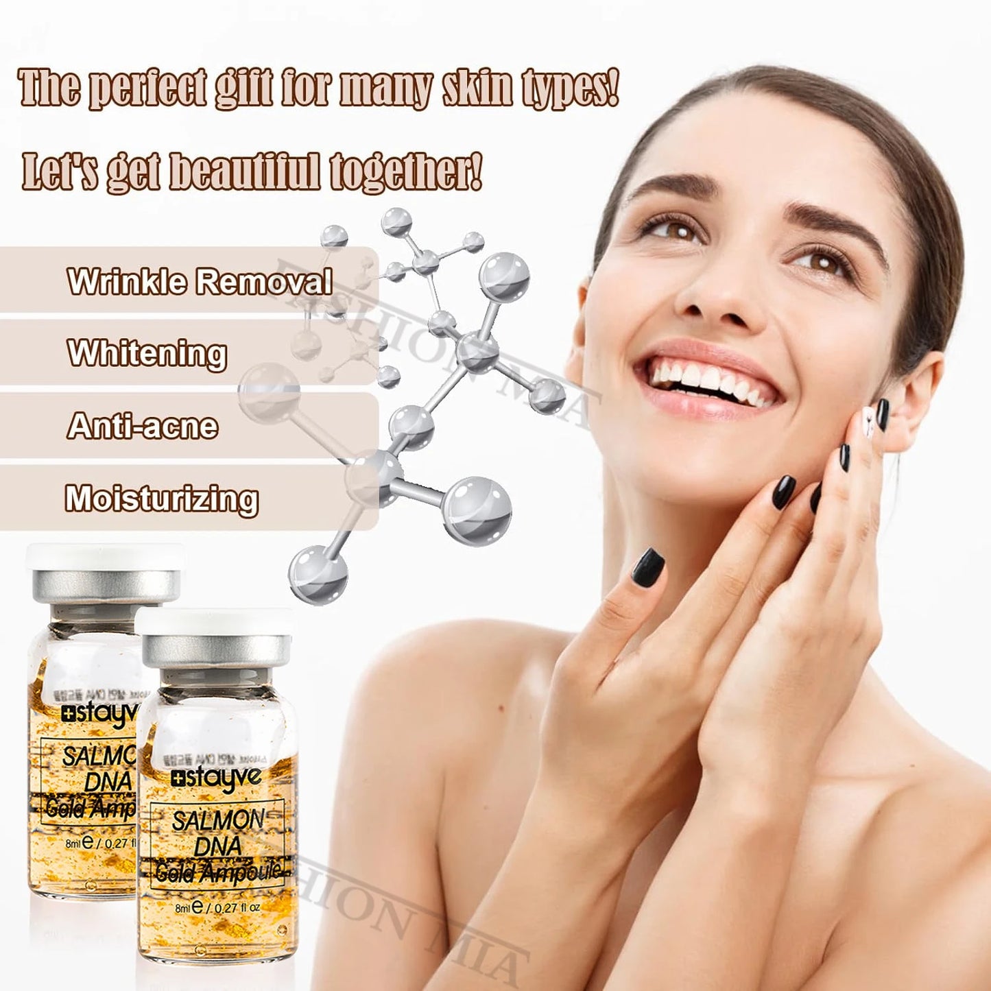 Salmon DNA Gold Ampoule Serum - Brightening & Anti-Aging Face Serum