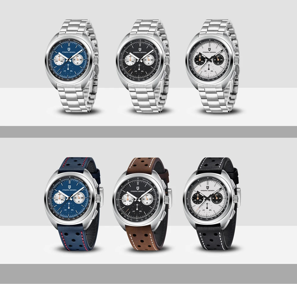 Luxury Chronograph Watch - Sapphire Crystal Quartz Timepiece