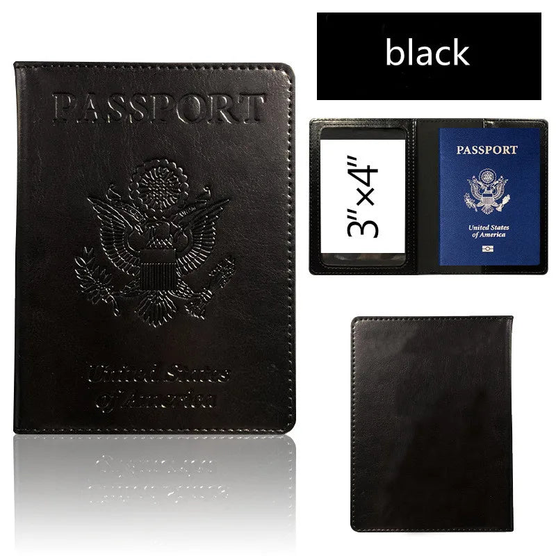 RFID Blocking Passport Holder - Premium Leather Travel Wallet
