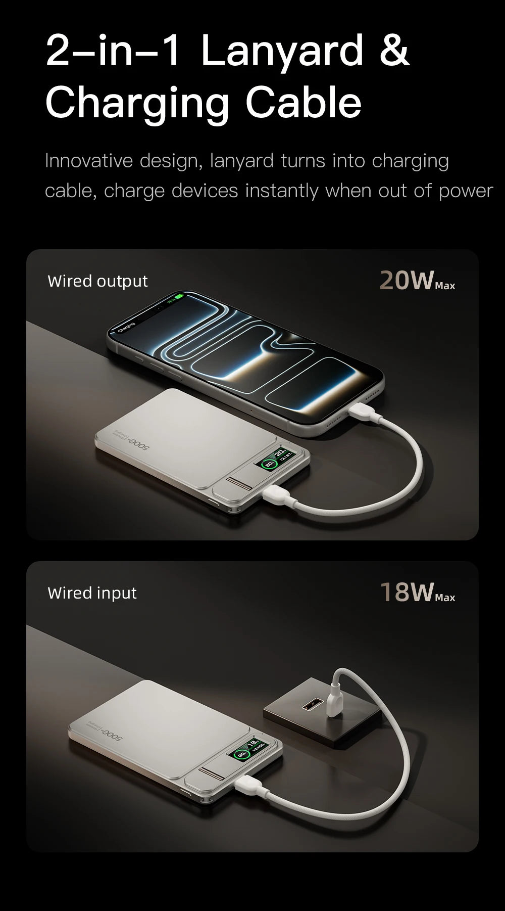 MagSafe Power Bank 10000mAh - Wireless Fast Charging for iPhone