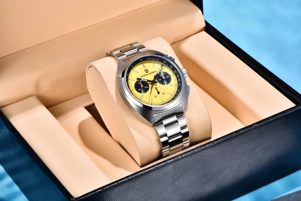 Luxury Chronograph Watch - Sapphire Crystal Quartz Timepiece