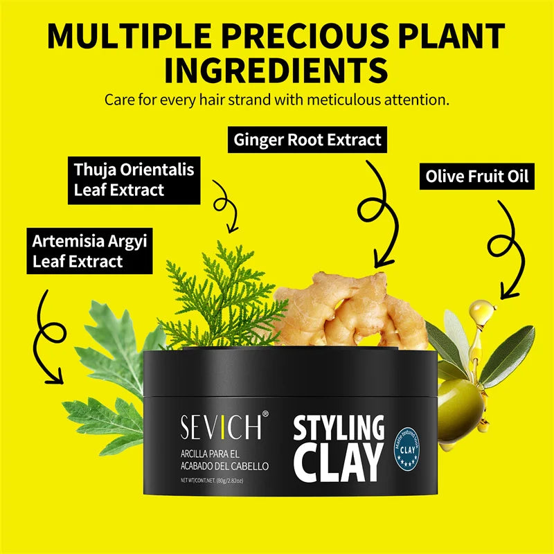 Professional Hair Clay - Strong Hold Styling Wax for Men