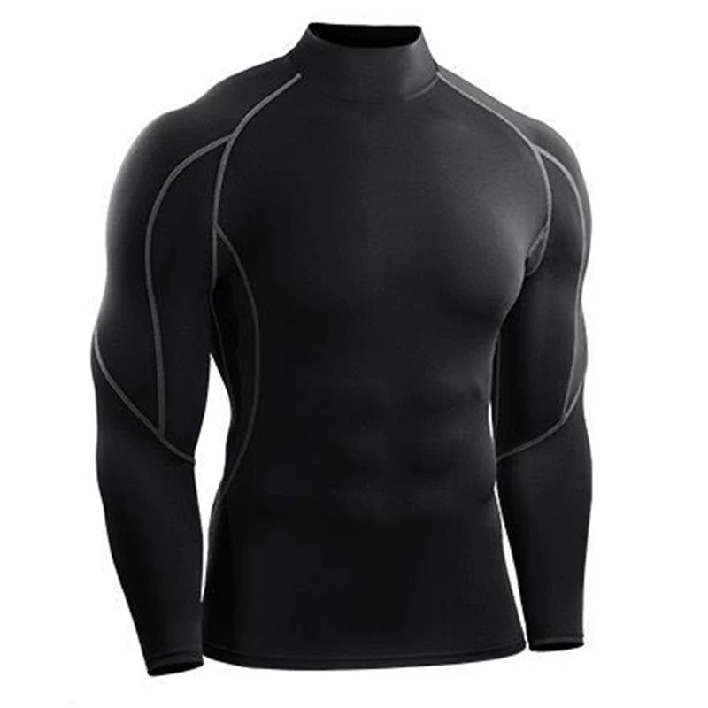 Men's Long Sleeve Compression Shirt - Athletic Training Top