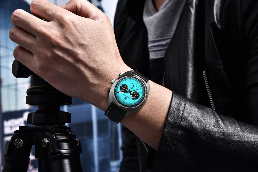 Luxury Chronograph Watch - Sapphire Crystal Quartz Timepiece