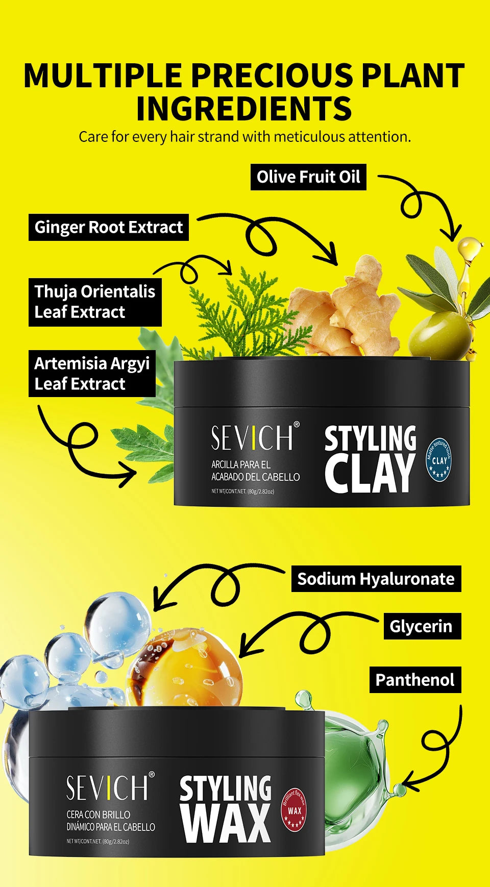 Professional Hair Clay - Strong Hold Styling Wax for Men