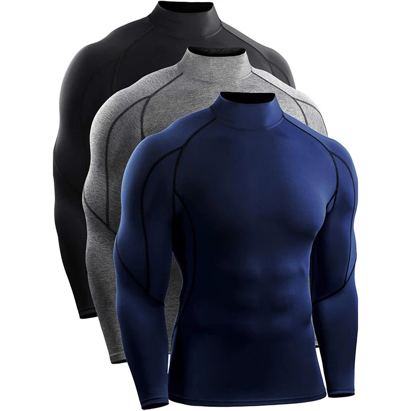 Men's Long Sleeve Compression Shirt - Athletic Training Top
