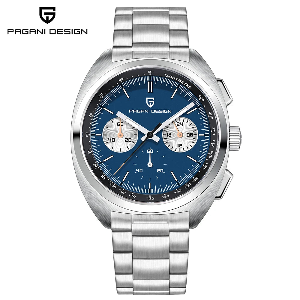 Luxury Chronograph Watch - Sapphire Crystal Quartz Timepiece