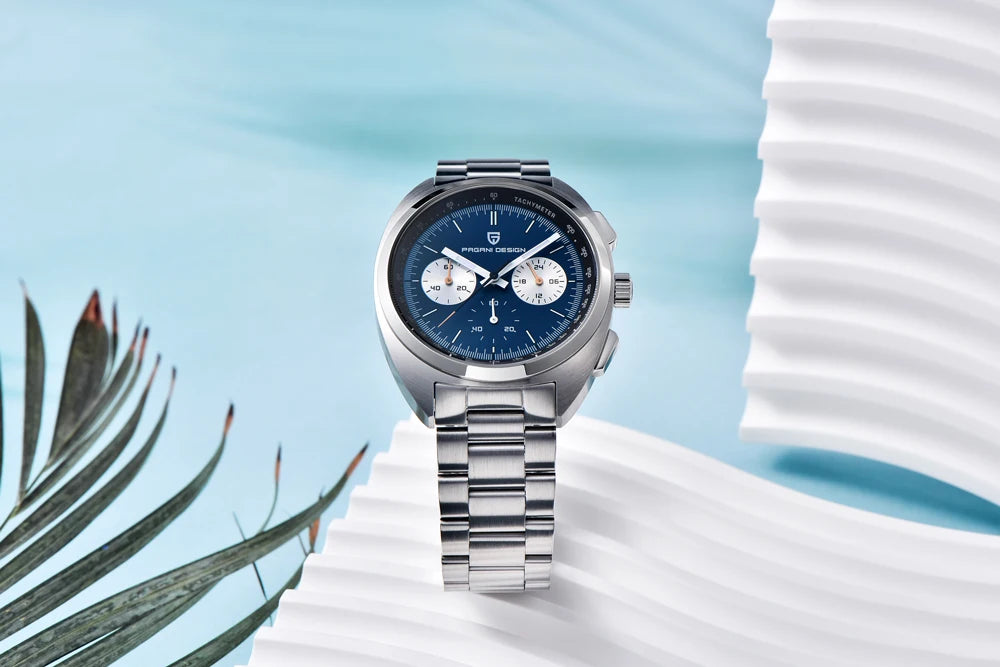 Luxury Chronograph Watch - Sapphire Crystal Quartz Timepiece