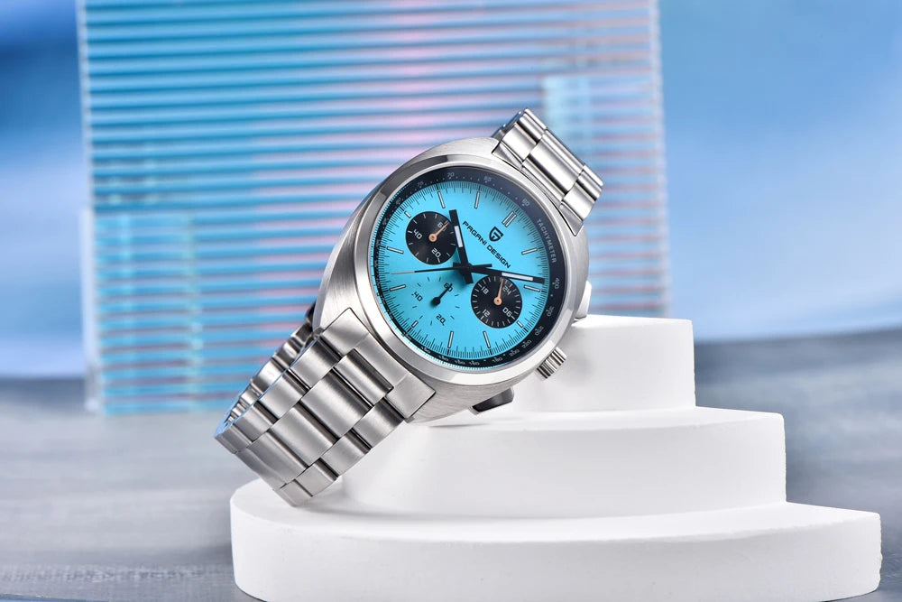 Luxury Chronograph Watch - Sapphire Crystal Quartz Timepiece