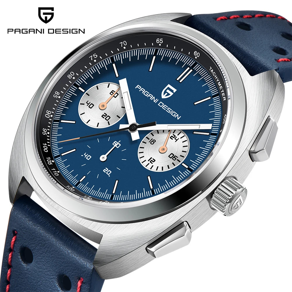 Luxury Chronograph Watch - Sapphire Crystal Quartz Timepiece