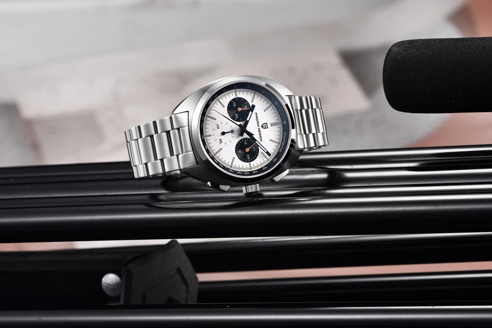 Luxury Chronograph Watch - Sapphire Crystal Quartz Timepiece