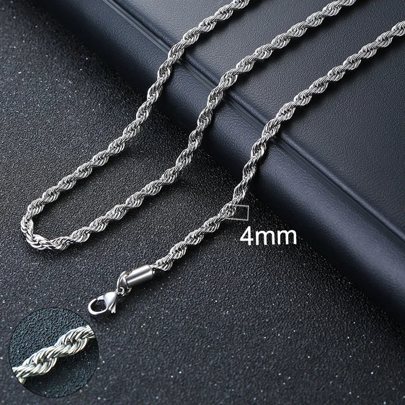 3D Vertical Bar Layered Necklace - Stainless Steel Geometric Pendant